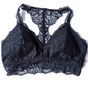 Auden Bralette Lace Racerback Size Medium Black